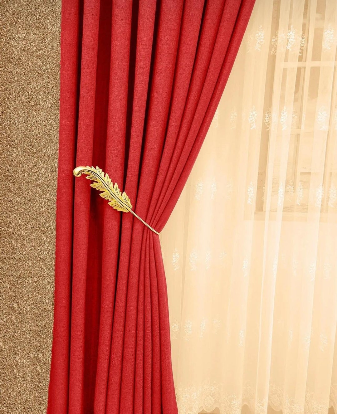 Leaf Curtain Holdback Leaf Curtain Holdback Curtain Holdback Etsy