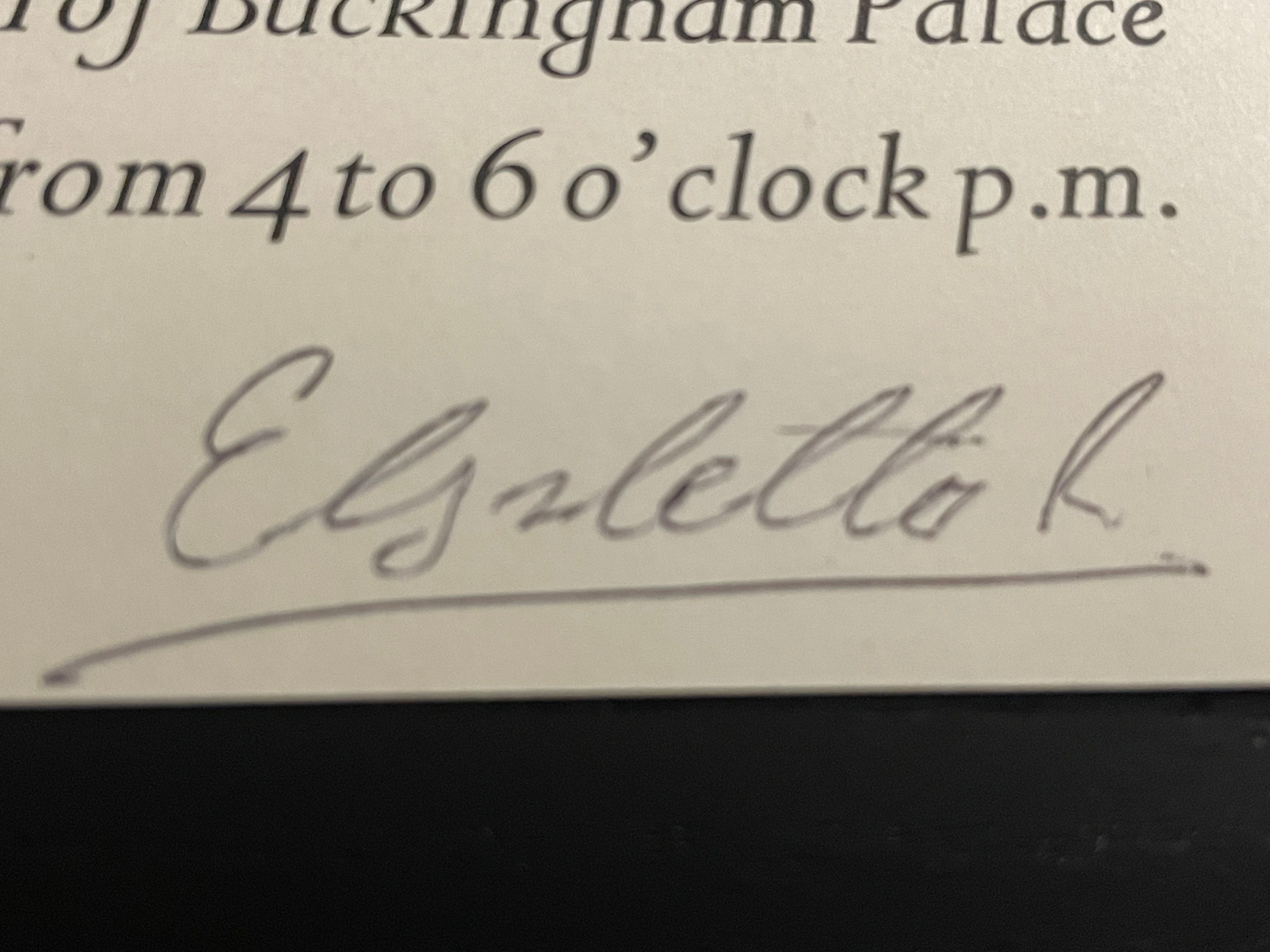 Queen Elizabeth II Autograph Signed Original Invitation Garden Etsy UK