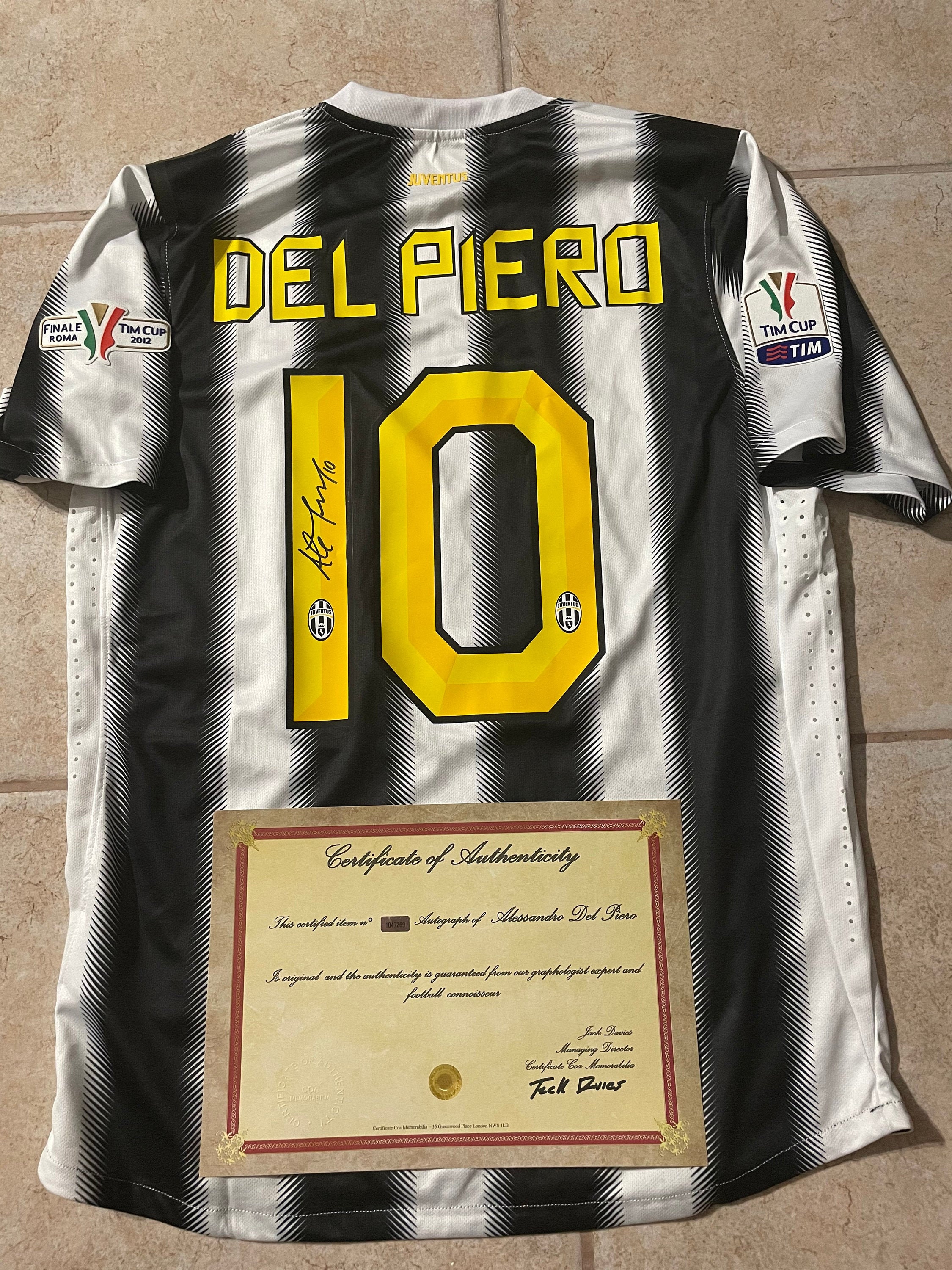 Jersey Alessandro Del Piero Autografata Juventus 2012 Signed Etsy