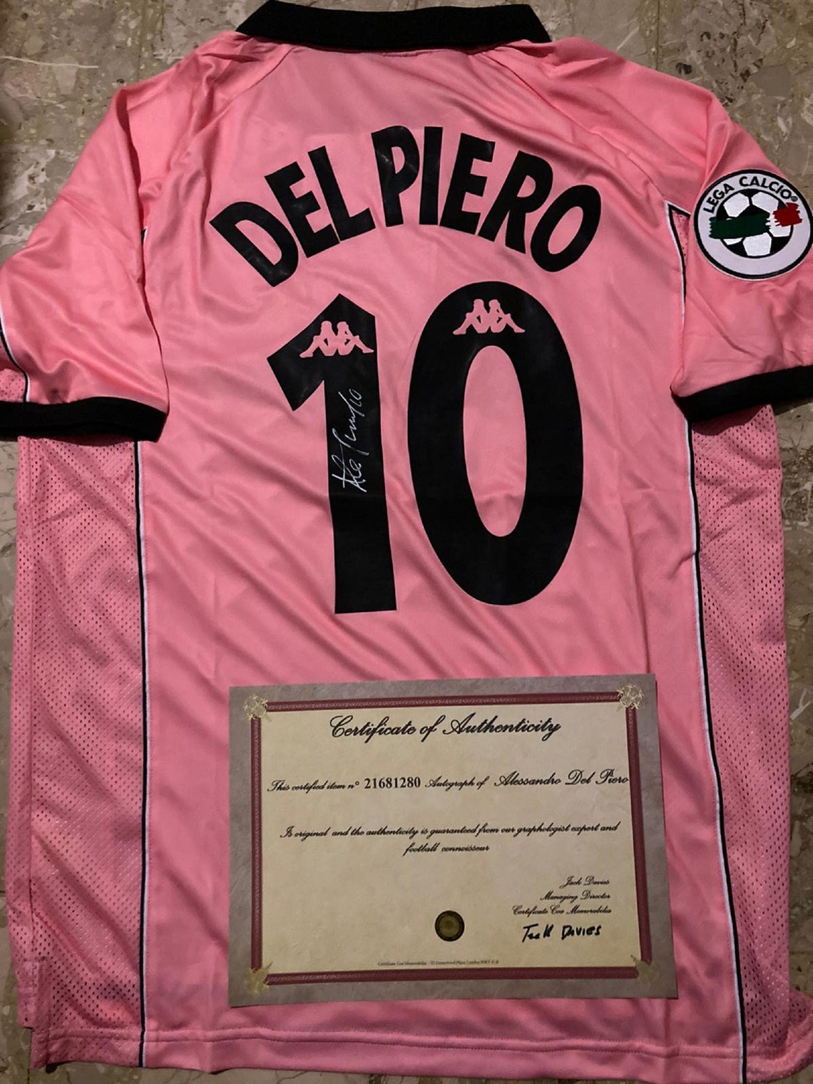 Jersey Alessandro Del Piero Autografata Juventus 97/98 Signed Etsy