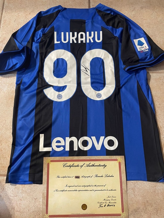 Jersey Lukaku Romelu Autografata Inter Signed Shirt Coa Maglia - Etsy