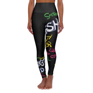 Custom High Waisted Yoga Leggings - Stylish Activewear for Fitness Lovers, Workout Pants, Gift for Her, Athleisure Fashion, Unique Leggings