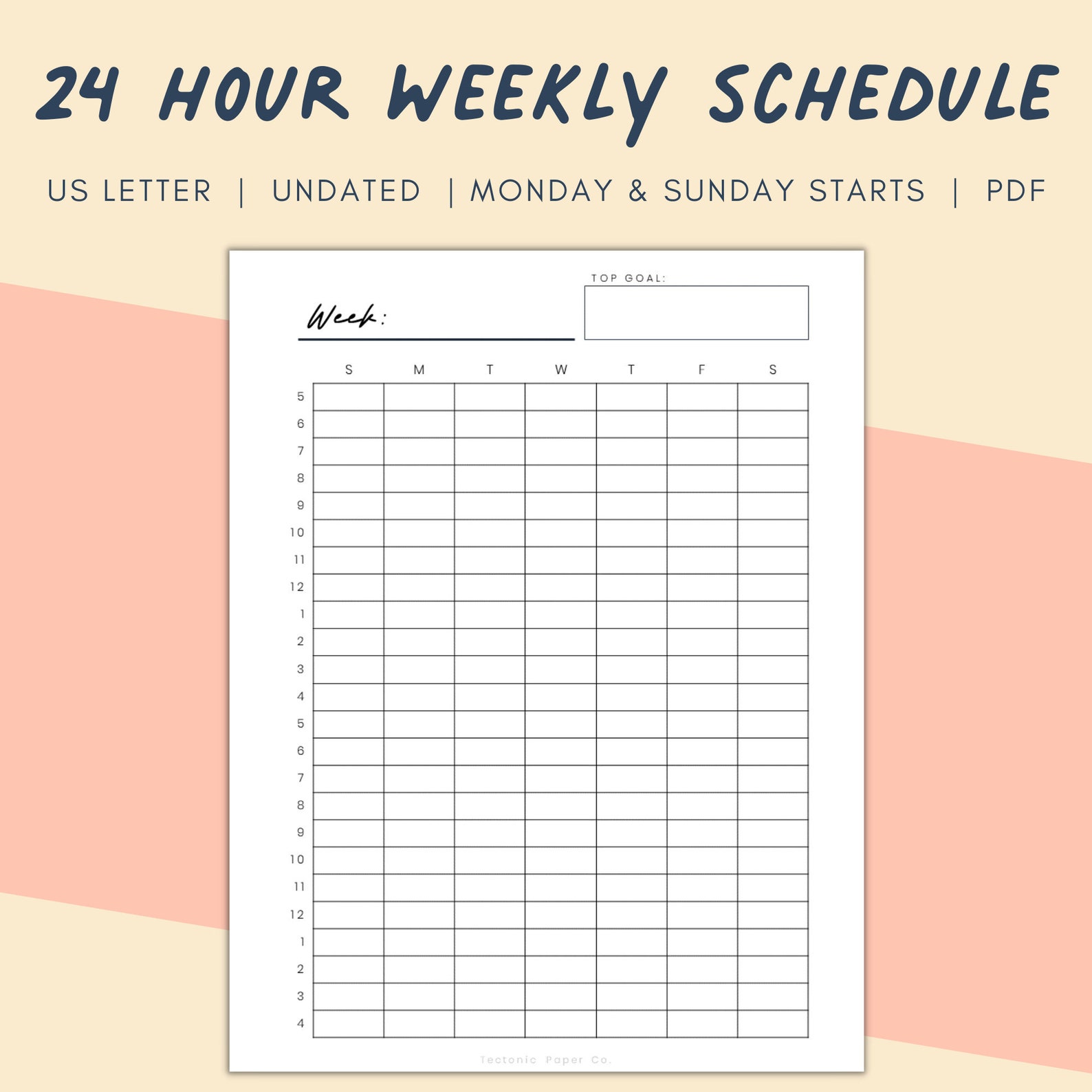 24-hour-weekly-planner-printable-weekly-planner-digital-etsy