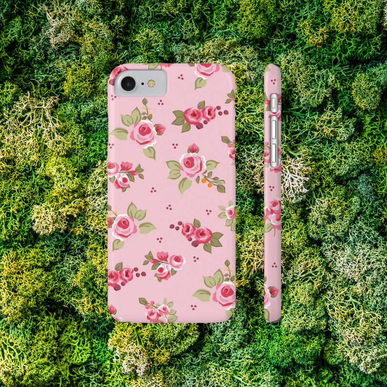 Pink Floral Coquette Slim Phone Case for Iphone, Thin Floral iPhone