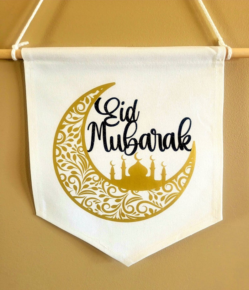 Eid Mubarak Door Hanger Eid Mubarak Canvas Wall Hanging - Etsy