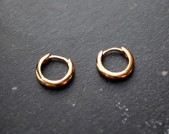 8mm Ohrringe Minimalistisch Gold