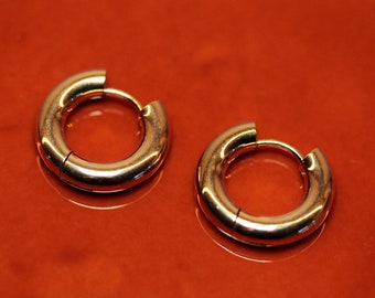 Chunky Gold Earrings in 3 Sizes