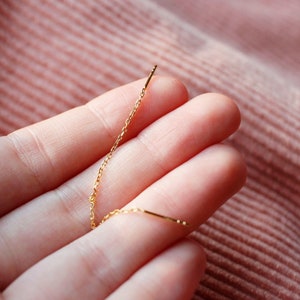Gold Threader Chain Earrings