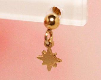 Gold Earrings with Stars