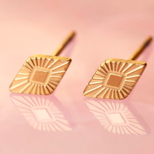 Art Deco Diamond Sun Shaped Earrings