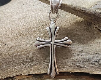 verzinnt Metall 3,5 cm Kettenanhänger Blumenkreuz Tatzenkreuz Anhänger Kreuz 