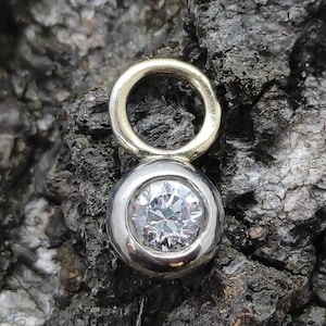 Chain Pendant 925 Silver Zirconia Gemstone Vintage Patina Women Gift Idea 15 x 7.6 mm Pendant