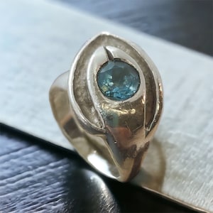 Ring 18.1 mm size. 57 women&#39;s ring silver ring real silver vintage patina gift idea women&#39;s jewelry gemstone