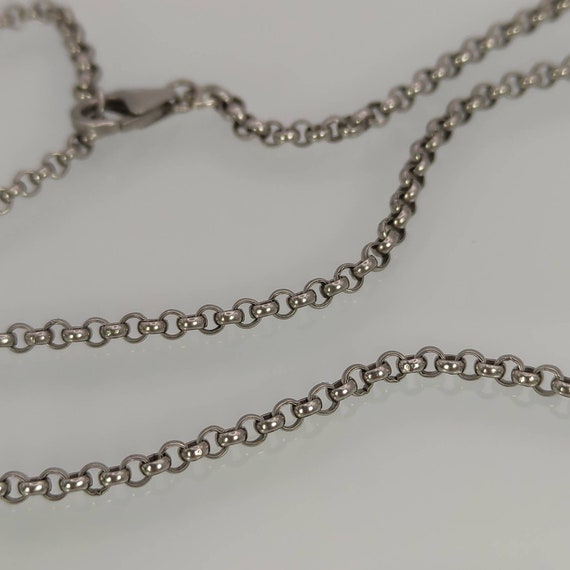 アクセサリー Vintage Silver Anker Chain Necklace 925 Anchor Chain 70.5 Cm 2.4 Mm Vintage Chain 925 Silver Chain