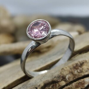 Silver ring 18.1 mm size. 57 women&#39;s 925 silver ring with zirconia vintage women&#39;s ring gift
