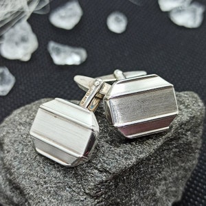 Cufflinks 835 silver vintage wedding jewelry men's exclusive style accessories 70s 80s gentleman wedding retro image 2