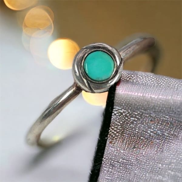 Ring 18,1 mm Gr. 57 Silberring 925er Silber Damenring Vintage Edelstein Patina retro zeitlos