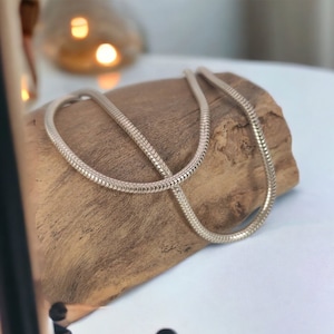 Snake chain 43.5 cm silver 925 vintage patina gift idea women&#39;s chain jewelry retro design silver chain necklace