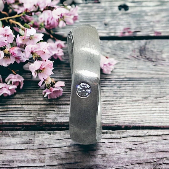Fossil Silver Ring 18.1 Mm Size. 57 Wavy 925 Silver Women s Slightly Brushed Design Gift Ring Women s Ring Etsy UK