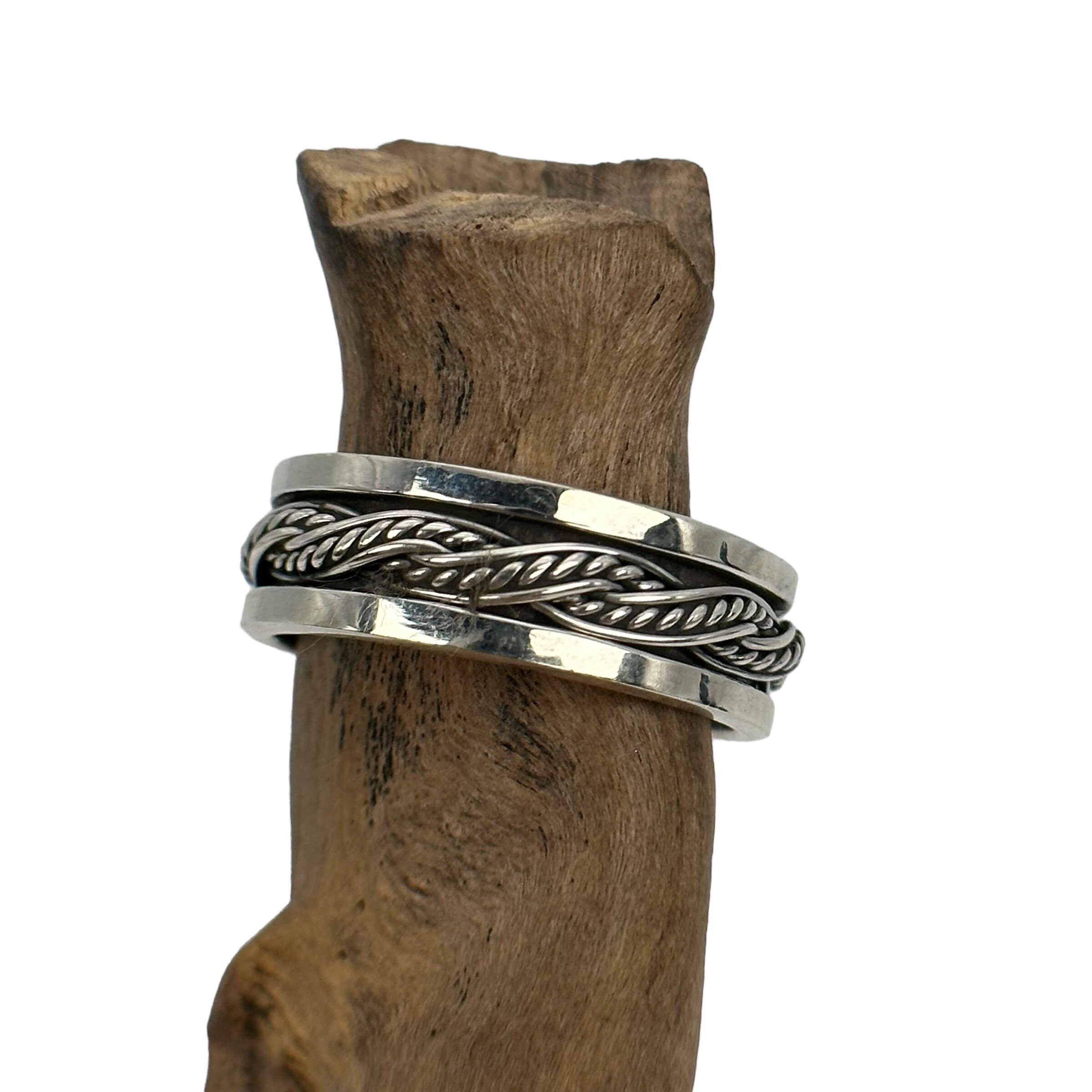 Silver Ring 20 Mm Size. 63 Design 925 Silver Vintage Retro
