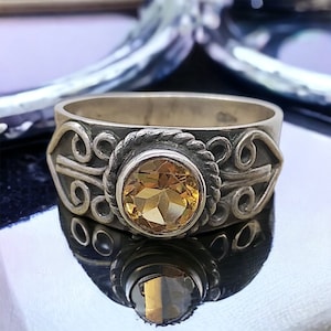 Ring 19.8 mm size. 62 zirconia 925 silver vintage women&#39;s ring silver ring