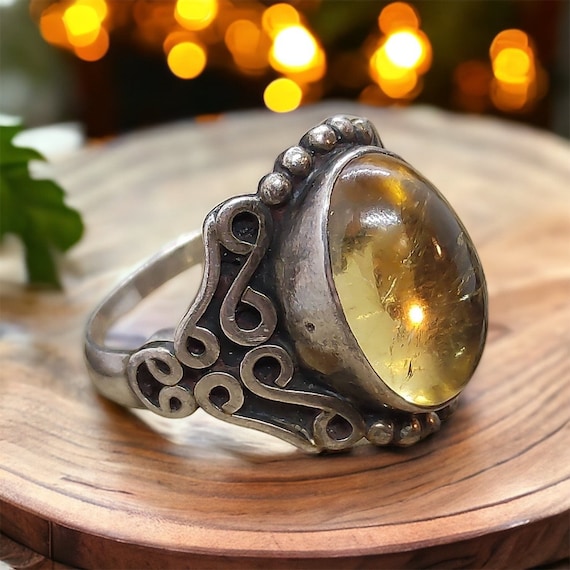 Taille de la bague 19 4 mm. Bague en argent 61 pierres precieuses 925 bague vintage pour femme bague pour homme Etsy France