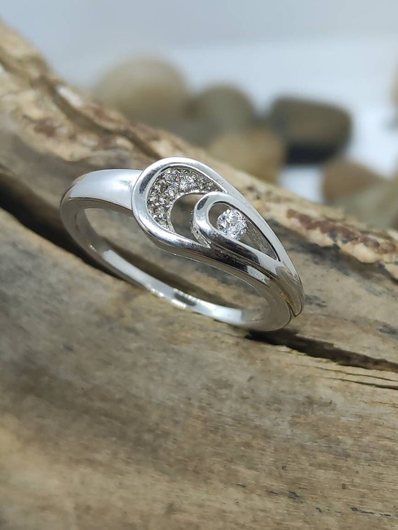 Tamano del anillo de 18 8 mm. 59 Anillo vintage usado de plata 925 para mujer anillo de plata con piedras preciosas de circonita regalo para mujer Etsy Mexico