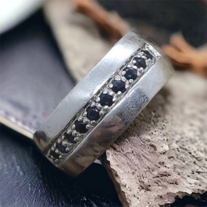Ring 18.1 mm size. 57 Vintage 925 silver women&#39;s ring silver ring design patina women&#39;s gift idea style gift zirconia