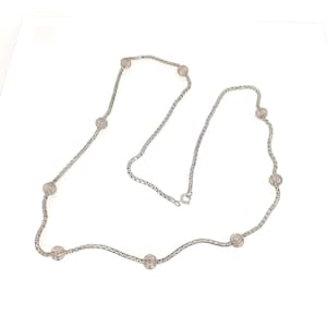 Venetian chain 90 cm silver chain 835 silver vintage design chain patina gift idea ladies necklace jewelry retro