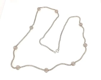 Catena veneziana 90 cm catena in argento 835 catena design vintage patina idea regalo collana da donna gioielli retrò