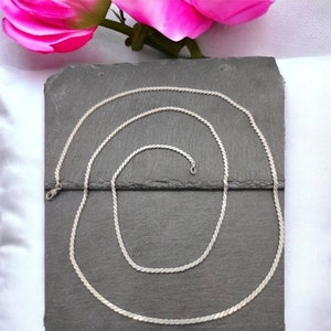 Necklace 91.5 cm vintage chain women&#39;s timeless retro silver chain 925 silver