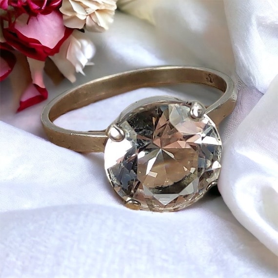 Bague en argent 835 16 6 mm taille 52 bague pour femme bague en argent zircone pierre precieuse vintage retro Etsy France