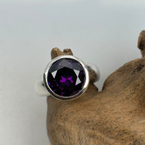 Ring 19.1 mm size. 60 silver 925 set with zirconia vintage women&#39;s gift silver ring women&#39;s ring