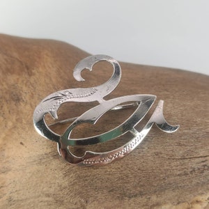 Brooch 800 silver vintage 33 x 26 mm silver brooch jewelry retro timeless