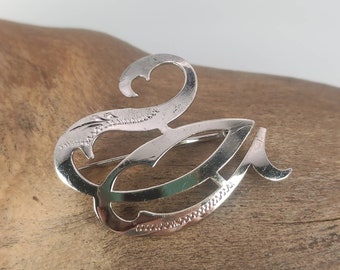 Broche 800 plata vintage 33 x 26 mm broche de plata joyería retro atemporal