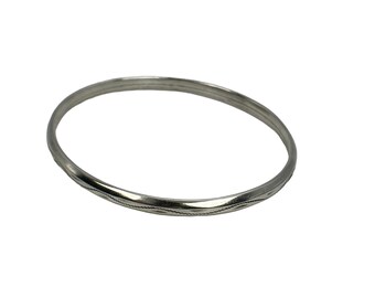 【20/80】STERLING SILVER ID BANGLE 3mm 20/80 / STERLING SILVER ID BANGLE 3mm width | castlerock