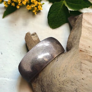 Silver ring 19.4 mm size. 61 shiny design 925 silver patina vintage retro gift ring women&#39;s ring