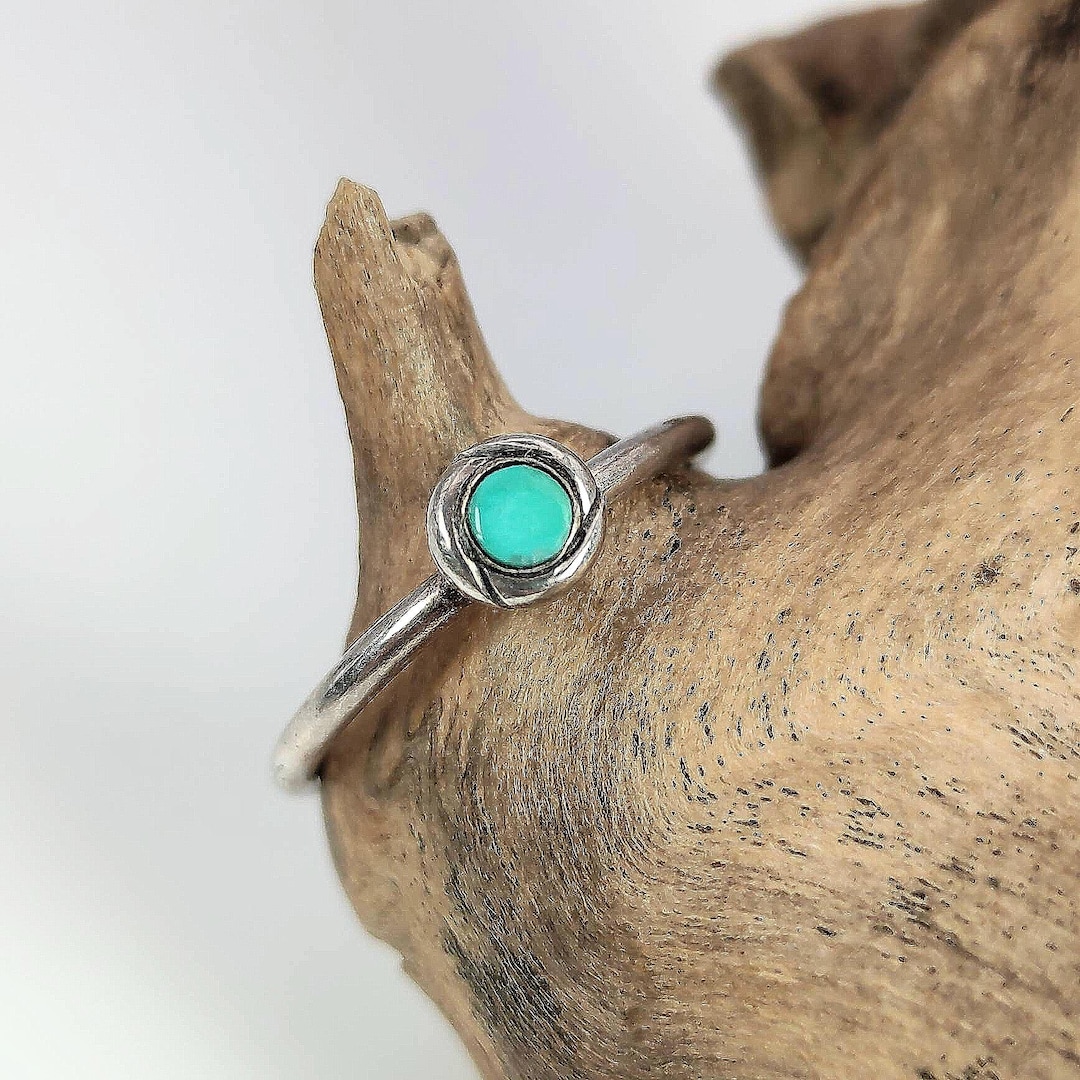 Bague Ancienne Avec Pierre - Taille 57 (équivalent 8-41) - Bijou Vintage Occasion