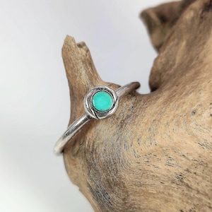Ring 18.1 mm size 57 silver ring 925 silver ladies ring vintage gemstone patina retro timeless