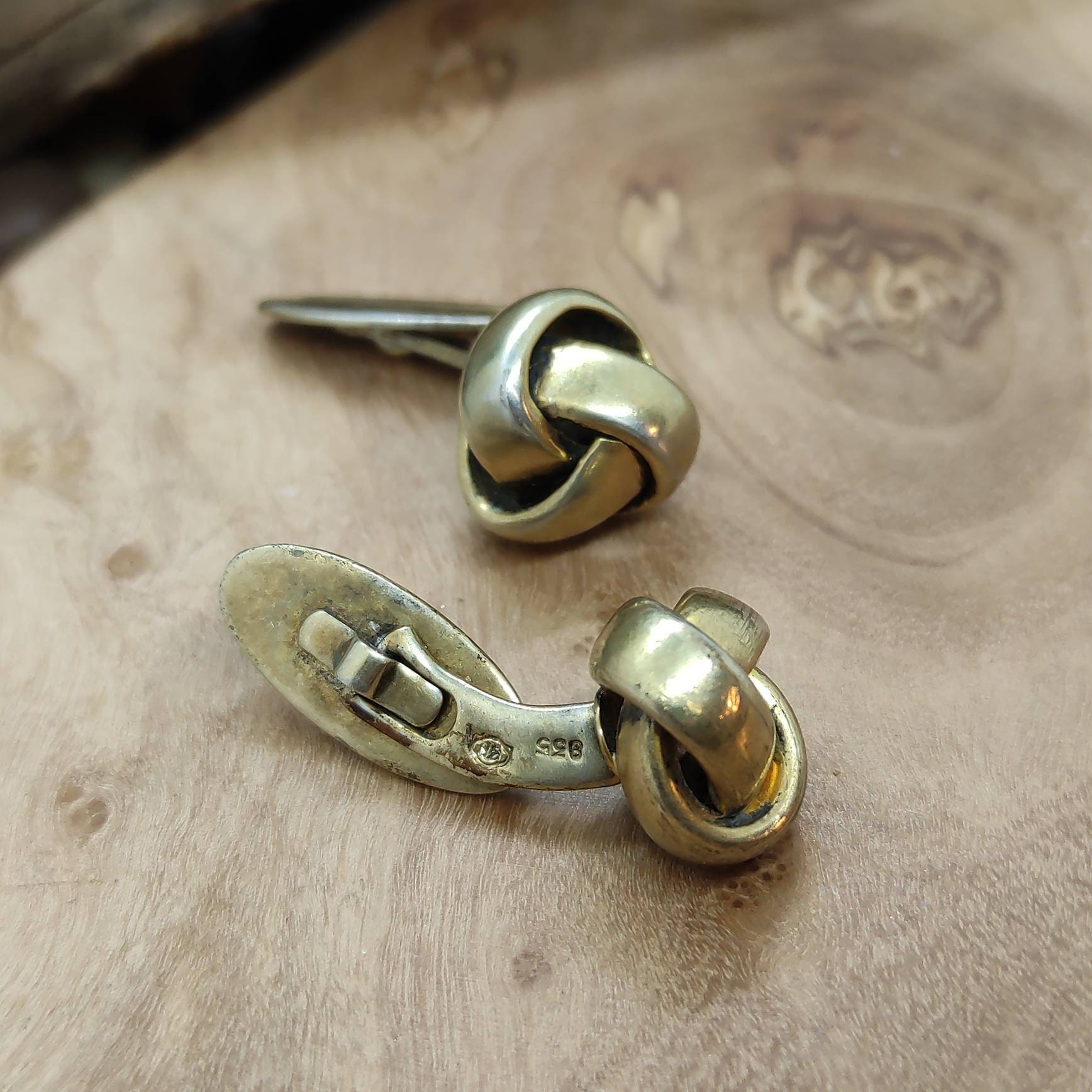 Boutons De Manchettes Anciens En Argent Massif 835 - Réf F 18, Occasion élégante
