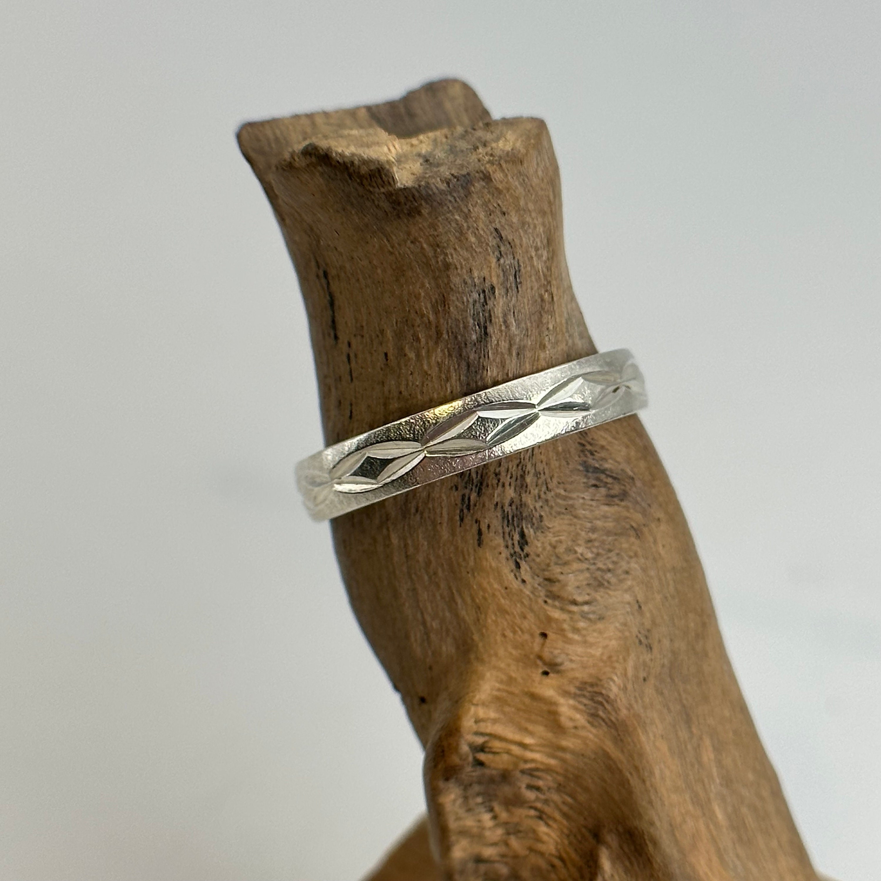 Ring 20.4 Mm Size 64 Design 925 Silver Vintage Retro Gift