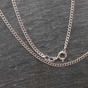 Tank chain 42.5 cm Silver chain 925 silver vintage chain design patina ladies gift idea men&#39;s necklace women&#39;s chain