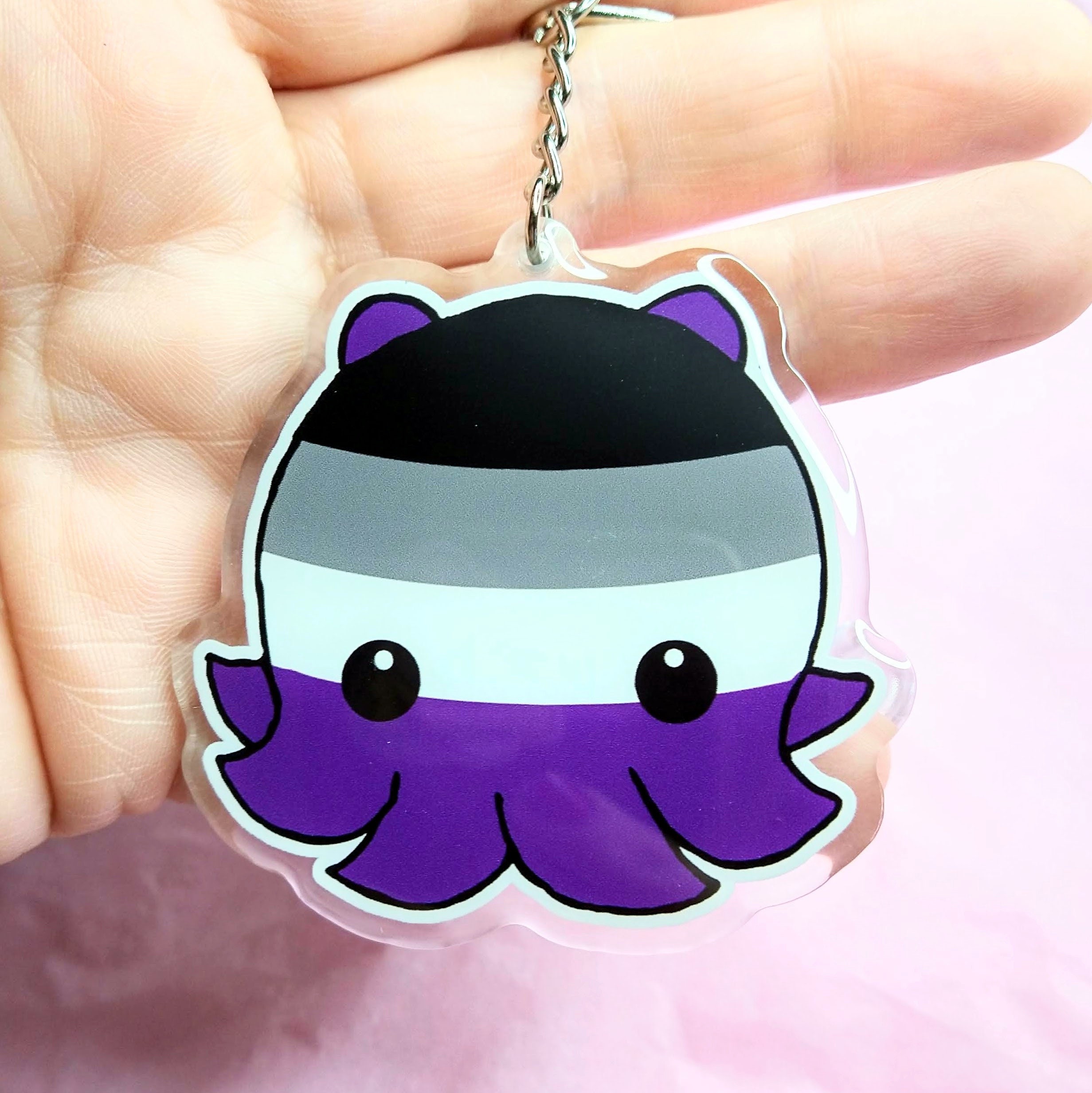 Changed Cute Acrylic Keychain Pendants - Squid Dog / in Stock