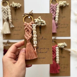 Personalisierter Hochzeitsgeschenk für Brautjungfern, Benutzerdefinierter Vorschlag Geschenk für Brautjungfer, Trauzeugin Vorschläge, Brautjungfer Box Geschenke, Name Schlüsselbund