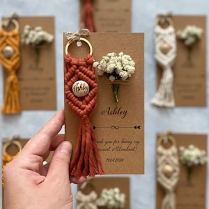 Personalized Will You Be My Bridesmaid Gifts, Tie The Knot Gifts For Bridesmaids, Maid of Honor Gifts, Trauzeugin Geschenk, Macrame Keychain