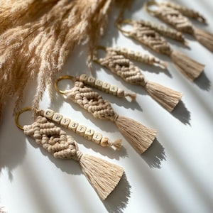 These keychains are custom made. The thread I use in the macrame keychain is 100% cotton.