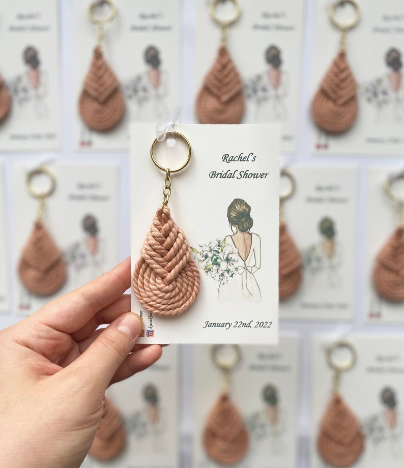 These keychains are custom made. The thread I use in the macrame keychain is 100% cotton. The knitting is done tightly and regularly. Thus, there is absolutely no opening or disintegration in the keychain.