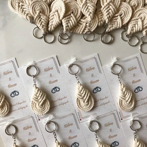 These keychains are custom made. The thread I use in the macrame keychain is 100% cotton. The knitting is done tightly and regularly. Thus, there is absolutely no opening or disintegration in the keychain.