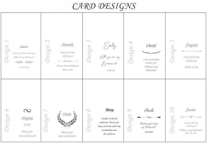 There are 10 customizable designs available.