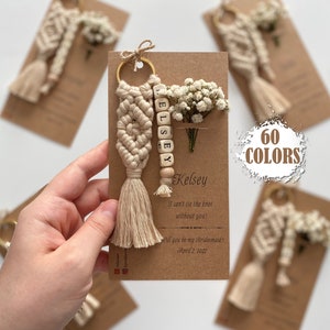 Regalo de boda personalizado para damas de honor, regalos de propuesta de dama de honor para el día de la boda, regalo de dama de honor, favores de despedida de soltera, atar el nudo